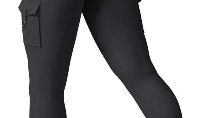 YEOREO Workout Cargo Leggings with Pockets for Women Hidden Scrunch Butt Lifting Hedda Leggings Compression Gym Yoga Pants