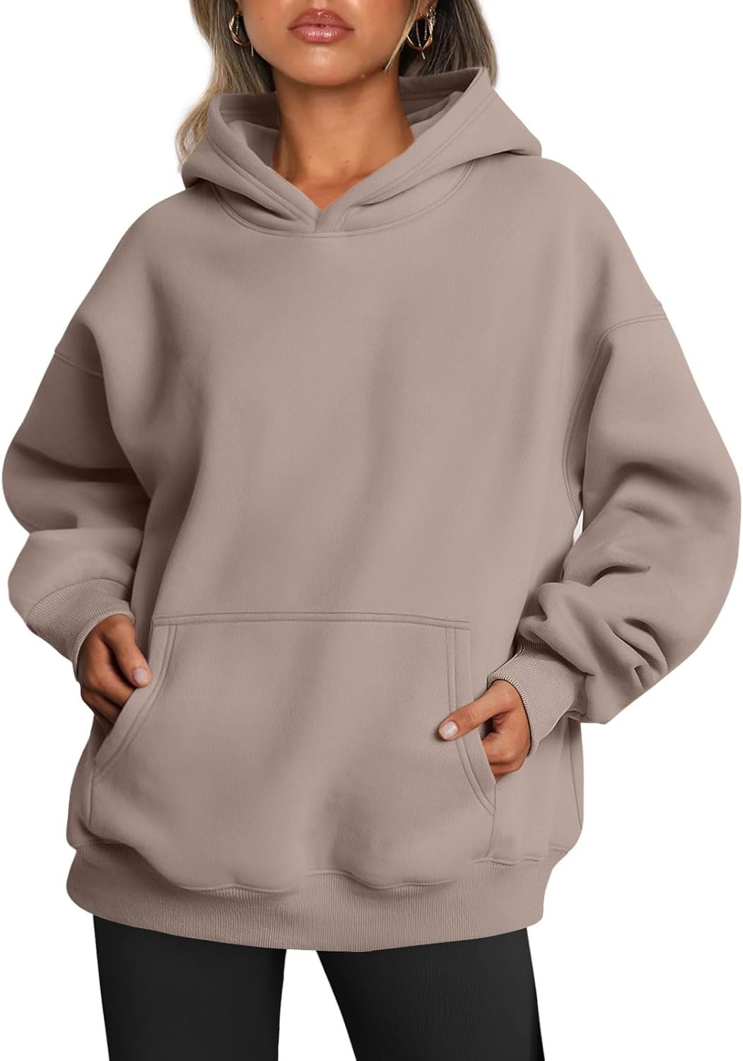 Trendy Queen Womens Oversized Hoodies Fleece Sweatshirts Sweaters Spring Outfits 2025 Pullover Fall Winter Clothes