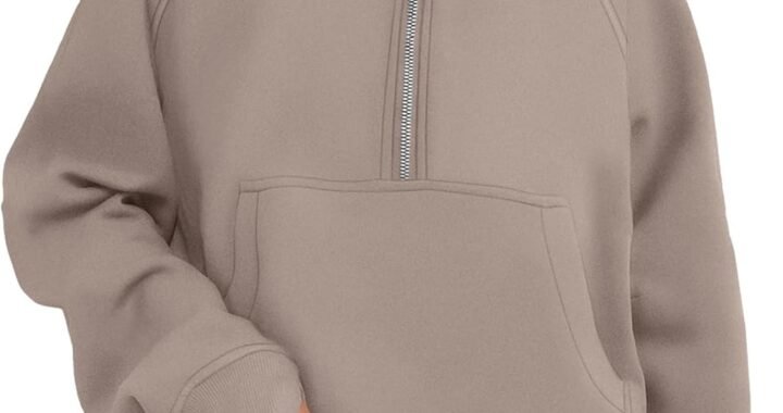 AUTOMET Womens Sweatshirts Half Zip Cropped Pullover Fleece Quarter Zipper Hoodies 2025 Fall Fashion Outfits Clothes
